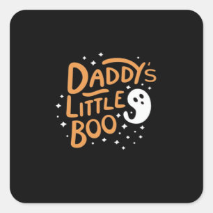 Daddy’s Little Boo, Happy Halloween Square Sticker