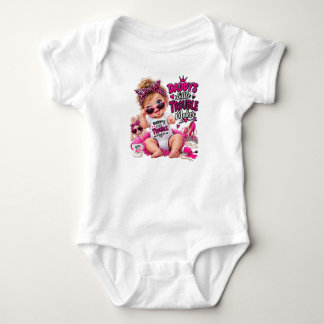 Daddy’s Little Troublemaker – Funny Baby Girl Bodysuit