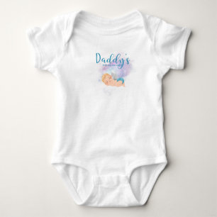 Daddy’s little warrior angel baby bodysuit 