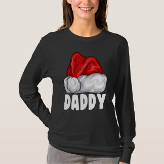 Daddy Santa Hat Christmas Pajama Matching Family T-Shirt