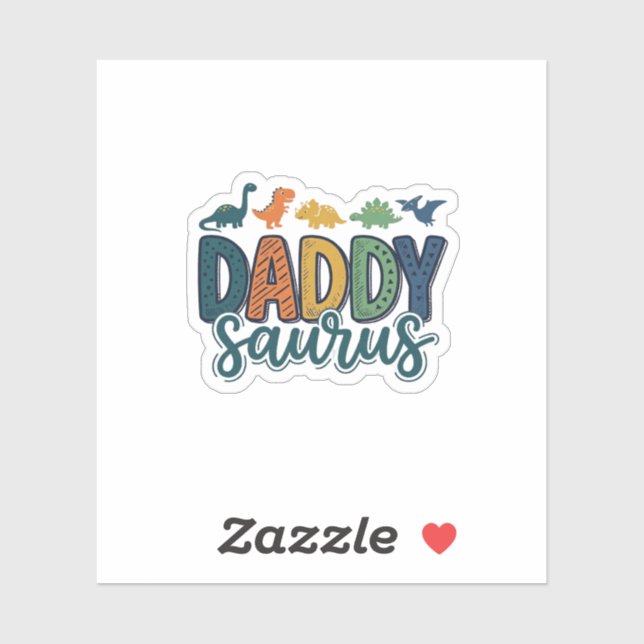 Daddy Saurus Cute Dinosaur Dad Vector Design_1 (Sheet)