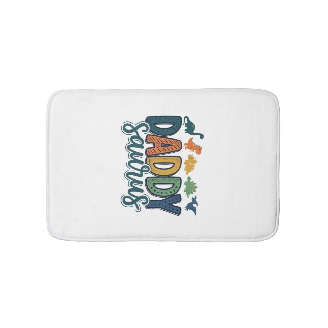 Daddy Saurus Cute Dinosaur Dad Vector Design_1 Bath Mat (Front)