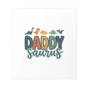 Daddy Saurus Cute Dinosaur Dad Vector Design_1 Notepad