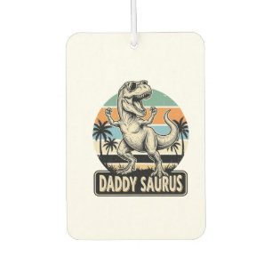 Daddy Saurus Retro Dinosaur Sunset Shirt Design_1 Air Freshener