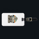 Daddy Saurus Retro Dinosaur Sunset Shirt Design_1 Luggage Tag<br><div class="desc">Daddy Saurus Retro Dinosaur Sunset Shirt Design_1</div>