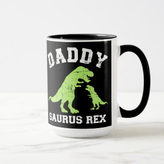 Daddy saurus rex dinosaur father's day gift dad mug