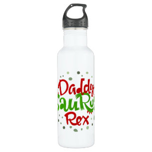 Daddy Saurus Rex Illustration 710 Ml Water Bottle