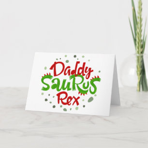 Daddy Saurus Rex Illustration Card