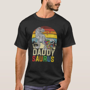 Daddy Saurus T Rex Dinosaur Autism Awareness Puzzl T-Shirt