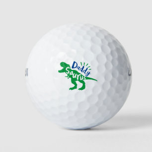 Daddy Saurus T-Rex Silhouette Golf Balls