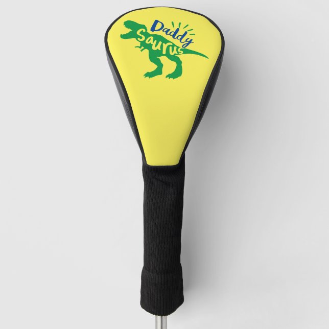 Daddy Saurus T-Rex Silhouette Golf Head Cover (Front)