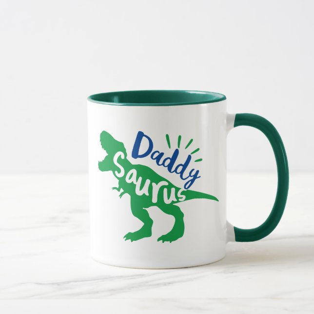 Daddy Saurus T-Rex Silhouette Mug (Right)