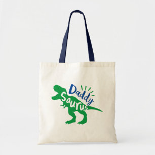 Daddy Saurus T-Rex Silhouette Tote Bag