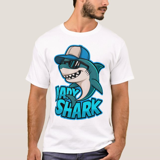 Daddy Shark Cool Dad Vibes T-shirt (Front)