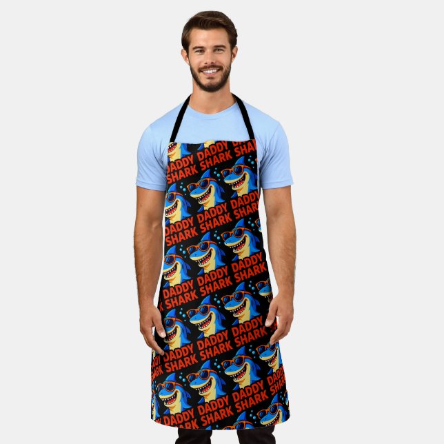 Daddy Shark Father's Day Gifts Apron (Worn)