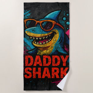 Daddy Shark Father's Day Gifts Beach Towel