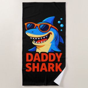 Daddy Shark Father's Day Gifts Beach Towel