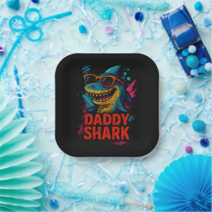 Daddy Shark Father's Day Gifts Paper Plate