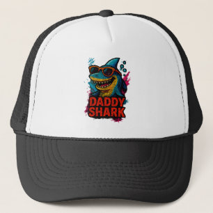 Daddy Shark Father's Day Gifts Trucker Hat
