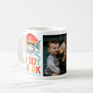 Daddy Shark Fête des pères Vintage Photo Café Mug