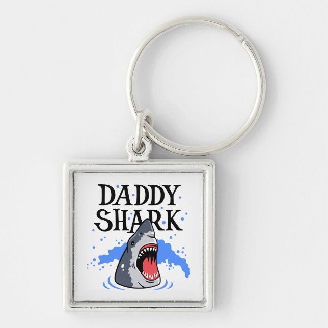 Daddy Shark - Great White Keychain (Front)