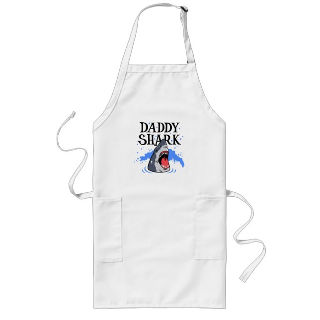 Daddy Shark - Great White Long Apron (Front)