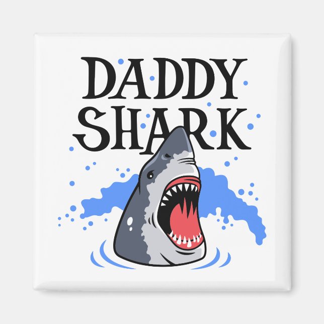 Daddy Shark - Great White Magnet (Front)