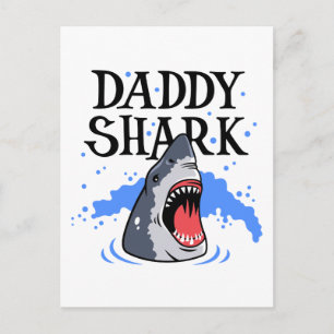 Daddy Shark - Great White Postcard