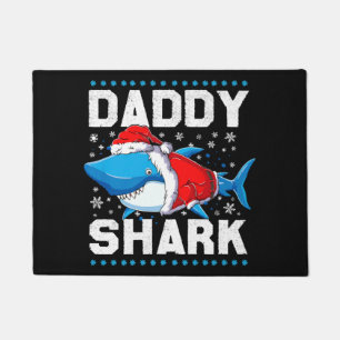Daddy Shark Santa Fathers Day Doormat