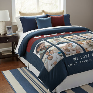 Daddy Simply The Best Photo Collage Personalized Fleece Blanket