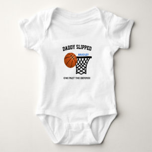 Daddy slipped one past the defence basketball baby bodysuit