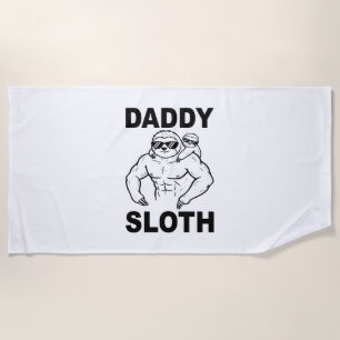 Daddy Sloth Beach Towel