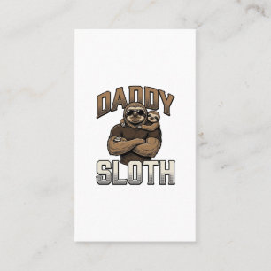 Daddy Sloth Funny Family Vintage Engraving Shirt_1 Business Card