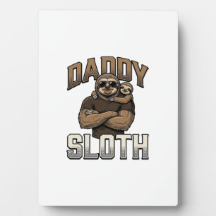 Daddy Sloth Funny Family Vintage Engraving Shirt_1 Plaque