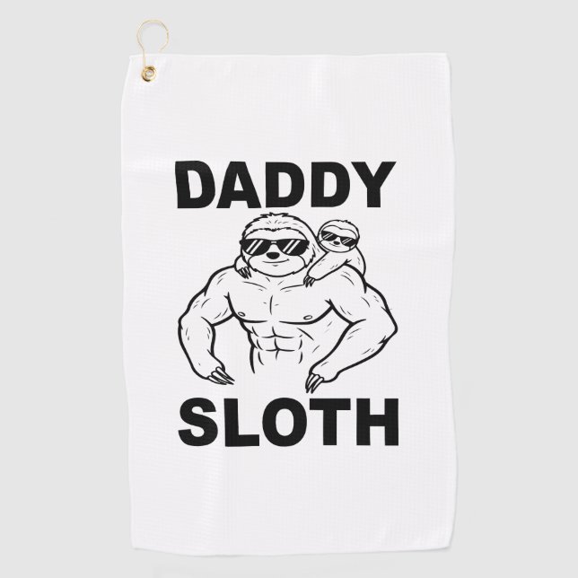 Daddy Sloth Golf Towel (Front)
