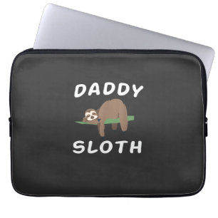 Daddy Sloth Matching Family Funny Sleeping sloths Laptop Sleeve
