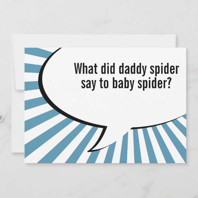 daddy spider joke invitation (Front)