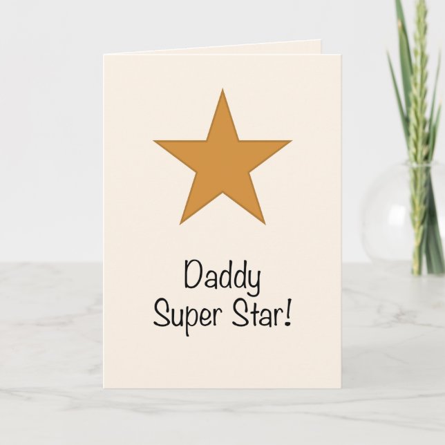 Daddy Super Star Holiday Card (Front)