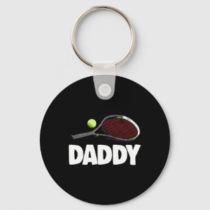 Daddy Tennis S Funny Women Tennis Play Tees Badmin Keychain