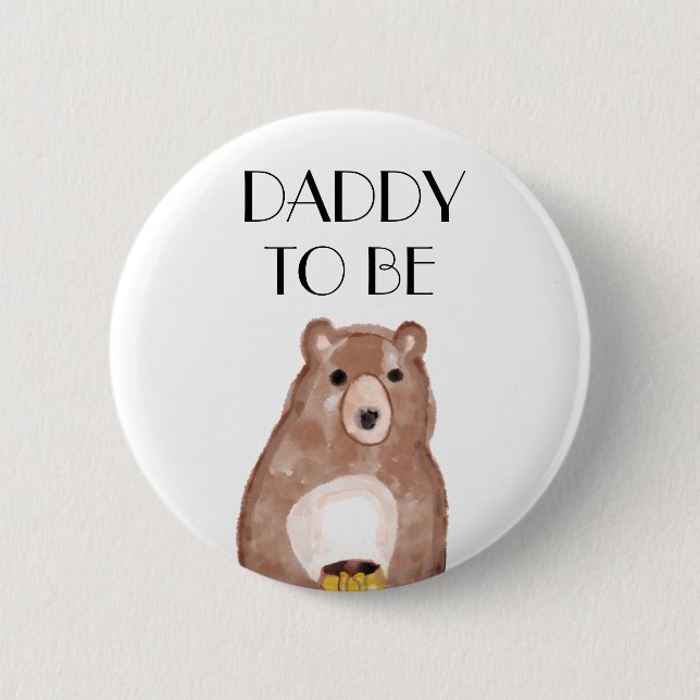 Daddy To Be Baby Shower 2 Inch Round Button (Front)