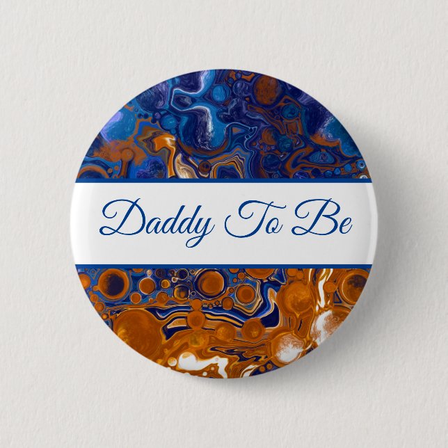 Daddy To Be | Boy's Baby Shower  2 Inch Round Button (Front)