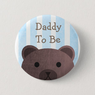 Daddy To Be Button Bear Woodlands Theme