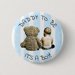 Daddy to be, Its a boy, Baby Shower Button