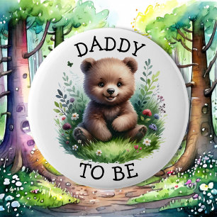 Daddy to be Woodland Themed Baby Shower 2 Inch Round Button