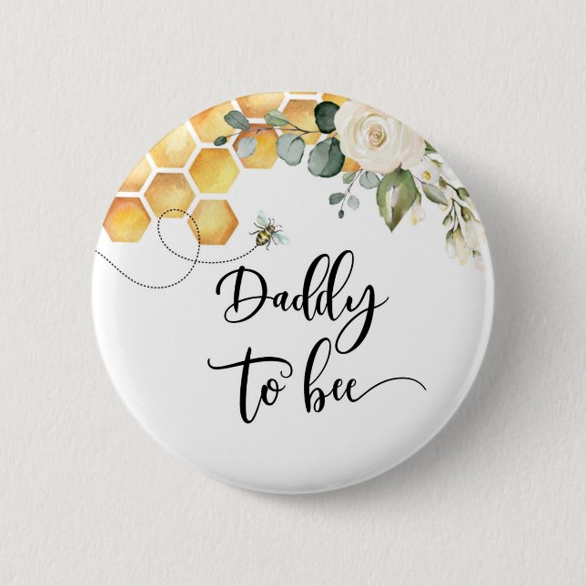Daddy to bee 2 inch round button (Front)