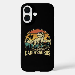 Daddy Trex Dinosaur Daddysaurus Retro Fathers Day  iPhone 16 Case