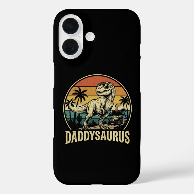 Daddy Trex Dinosaur Daddysaurus Retro Fathers Day  Case-Mate iPhone Case (Back)