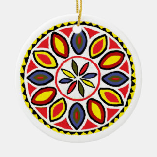 Daddy & Triple Star Hex Ceramic Ornament