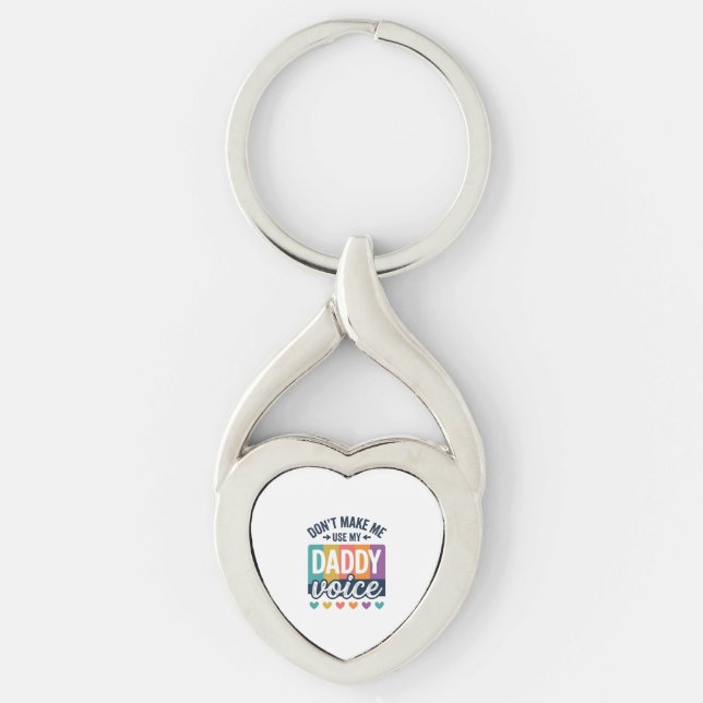Daddy Voice Vintage Pride Shirt Design_1 Keychain (Front)