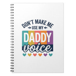 Daddy Voice Vintage Pride Shirt Design_1 Notebook